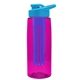 the flair - 26 oz transparent tritan(tm) bottle with drink thru lid, large infuser, and digital imprint