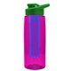 the flair - 26 oz transparent tritan(tm) bottle with drink thru lid, large infuser, and digital imprint