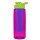 the flair - 26 oz transparent tritan(tm) bottle with drink thru lid, large infuser, and digital imprint