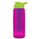the flair - 26 oz transparent tritan(tm) bottle with drink thru lid, large infuser, and digital imprint