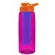 the flair - 26 oz transparent tritan(tm) bottle with drink thru lid, large infuser, and digital imprint