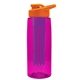 the flair - 26 oz transparent tritan(tm) bottle with drink thru lid, large infuser, and digital imprint