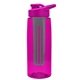 the flair - 26 oz transparent tritan(tm) bottle with drink thru lid, large infuser, and digital imprint
