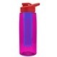 the flair - 26 oz transparent tritan(tm) bottle with drink thru lid, large infuser, and digital imprint