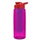 the flair - 26 oz transparent tritan(tm) bottle with drink thru lid, large infuser, and digital imprint