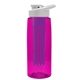 the flair - 26 oz transparent tritan(tm) bottle with drink thru lid, large infuser, and digital imprint