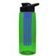 the flair - 26 oz transparent tritan(tm) bottle with drink thru lid, large infuser, and digital imprint