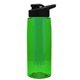 the flair - 26 oz transparent tritan(tm) bottle with drink thru lid, large infuser, and digital imprint