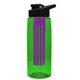 the flair - 26 oz transparent tritan(tm) bottle with drink thru lid, large infuser, and digital imprint