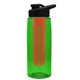 the flair - 26 oz transparent tritan(tm) bottle with drink thru lid, large infuser, and digital imprint