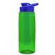 the flair - 26 oz transparent tritan(tm) bottle with drink thru lid, large infuser, and digital imprint