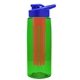 the flair - 26 oz transparent tritan(tm) bottle with drink thru lid, large infuser, and digital imprint