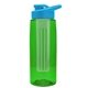 the flair - 26 oz transparent tritan(tm) bottle with drink thru lid, large infuser, and digital imprint