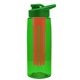 the flair - 26 oz transparent tritan(tm) bottle with drink thru lid, large infuser, and digital imprint
