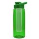 the flair - 26 oz transparent tritan(tm) bottle with drink thru lid, large infuser, and digital imprint