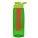 the flair - 26 oz transparent tritan(tm) bottle with drink thru lid, large infuser, and digital imprint