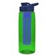 the flair - 26 oz transparent tritan(tm) bottle with drink thru lid, large infuser, and digital imprint
