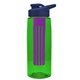 the flair - 26 oz transparent tritan(tm) bottle with drink thru lid, large infuser, and digital imprint