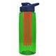 the flair - 26 oz transparent tritan(tm) bottle with drink thru lid, large infuser, and digital imprint