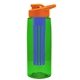 the flair - 26 oz transparent tritan(tm) bottle with drink thru lid, large infuser, and digital imprint