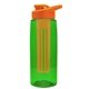 the flair - 26 oz transparent tritan(tm) bottle with drink thru lid, large infuser, and digital imprint