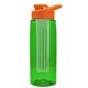 the flair - 26 oz transparent tritan(tm) bottle with drink thru lid, large infuser, and digital imprint