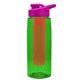 the flair - 26 oz transparent tritan(tm) bottle with drink thru lid, large infuser, and digital imprint