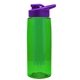 the flair - 26 oz transparent tritan(tm) bottle with drink thru lid, large infuser, and digital imprint