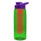 the flair - 26 oz transparent tritan(tm) bottle with drink thru lid, large infuser, and digital imprint