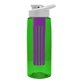 the flair - 26 oz transparent tritan(tm) bottle with drink thru lid, large infuser, and digital imprint