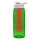 the flair - 26 oz transparent tritan(tm) bottle with drink thru lid, large infuser, and digital imprint
