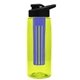 the flair - 26 oz transparent tritan(tm) bottle with drink thru lid, large infuser, and digital imprint