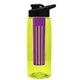 the flair - 26 oz transparent tritan(tm) bottle with drink thru lid, large infuser, and digital imprint