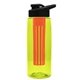 the flair - 26 oz transparent tritan(tm) bottle with drink thru lid, large infuser, and digital imprint