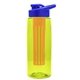 the flair - 26 oz transparent tritan(tm) bottle with drink thru lid, large infuser, and digital imprint