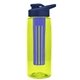 the flair - 26 oz transparent tritan(tm) bottle with drink thru lid, large infuser, and digital imprint