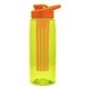 the flair - 26 oz transparent tritan(tm) bottle with drink thru lid, large infuser, and digital imprint