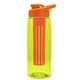 the flair - 26 oz transparent tritan(tm) bottle with drink thru lid, large infuser, and digital imprint