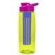 the flair - 26 oz transparent tritan(tm) bottle with drink thru lid, large infuser, and digital imprint