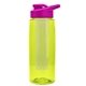 the flair - 26 oz transparent tritan(tm) bottle with drink thru lid, large infuser, and digital imprint