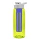 the flair - 26 oz transparent tritan(tm) bottle with drink thru lid, large infuser, and digital imprint