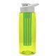 the flair - 26 oz transparent tritan(tm) bottle with drink thru lid, large infuser, and digital imprint