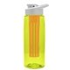 the flair - 26 oz transparent tritan(tm) bottle with drink thru lid, large infuser, and digital imprint