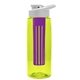 the flair - 26 oz transparent tritan(tm) bottle with drink thru lid, large infuser, and digital imprint