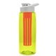 the flair - 26 oz transparent tritan(tm) bottle with drink thru lid, large infuser, and digital imprint
