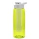 the flair - 26 oz transparent tritan(tm) bottle with drink thru lid, large infuser, and digital imprint