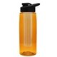 the flair - 26 oz transparent tritan(tm) bottle with drink thru lid, large infuser, and digital imprint