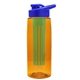 the flair - 26 oz transparent tritan(tm) bottle with drink thru lid, large infuser, and digital imprint