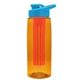 the flair - 26 oz transparent tritan(tm) bottle with drink thru lid, large infuser, and digital imprint
