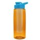 the flair - 26 oz transparent tritan(tm) bottle with drink thru lid, large infuser, and digital imprint